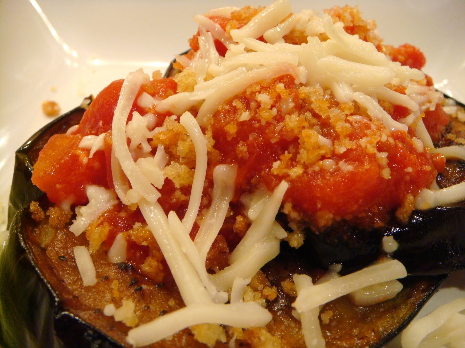 Delicious Dishings Deconstructed Eggplant Parmesan