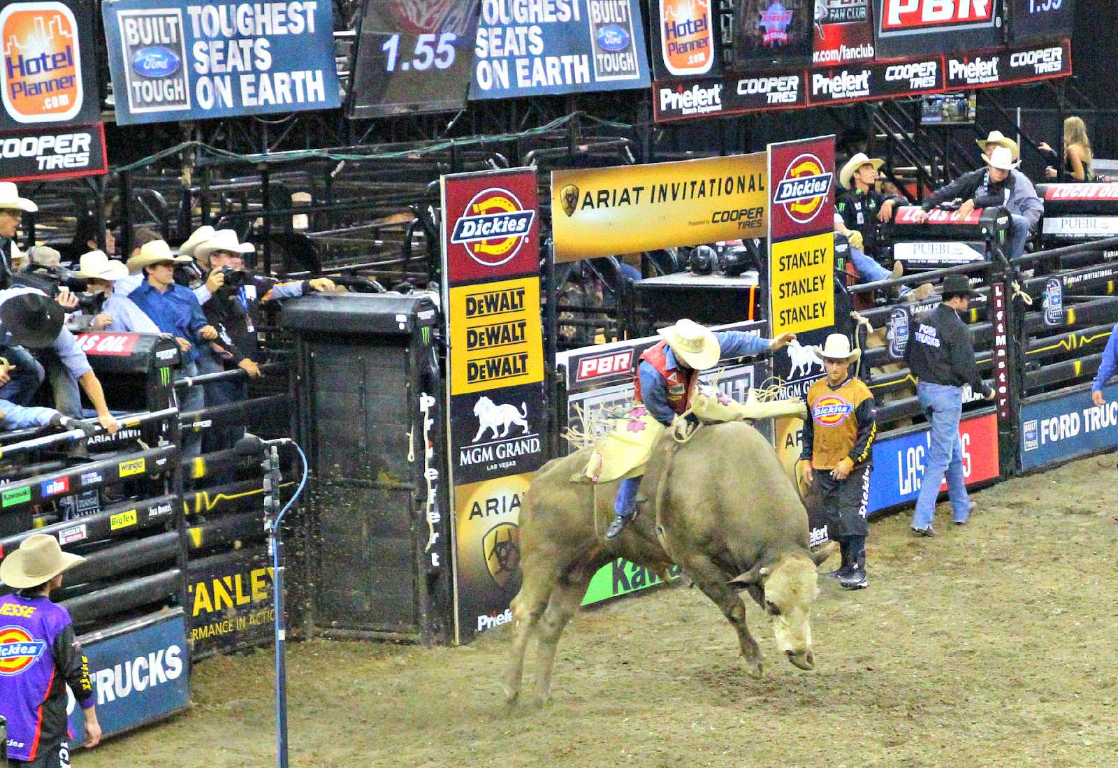 The Wife of a Dairyman Churned in Cali PBR Rodeo Action