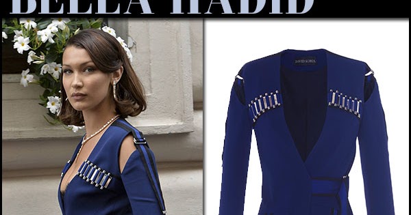 See Bella Hadid's '70s-Inspired Navy Tracksuit in London