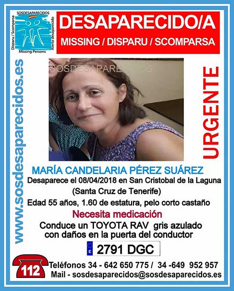 Mujer desaparecida en La Laguna, Tenerife, necesita medicación Mujer desaparecida en La Laguna, Tenerife, necesita medicación