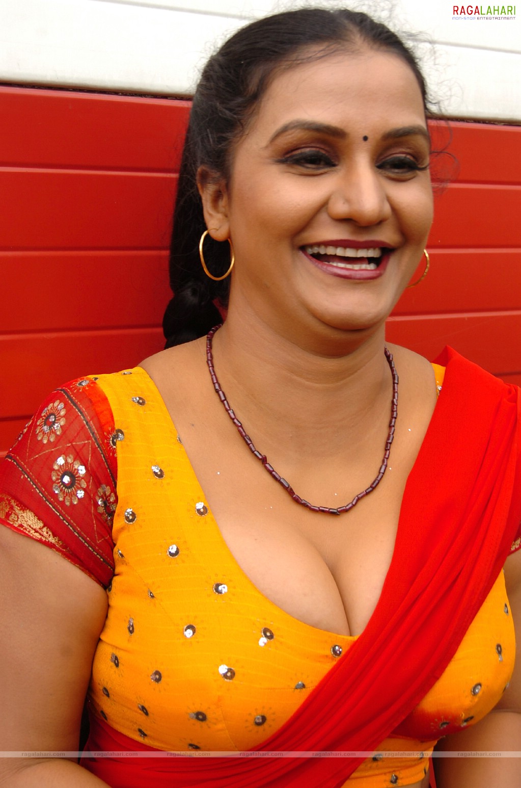 Welcome To Tollyfanz Apoorva Telugu Character Artist In Red Saree