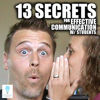  Today, we're going to walk through the 13 Secrets for Effective Communication in the Classroom. Even the most expert teacher has difficult moments trying to communicate effectively with students. We're super grateful for Roger and Becky Tirabassi's Secrets for Effective Communication that we've adapted to the teaching world. They totally shine a light on some simple but powerful tools. So here we go!