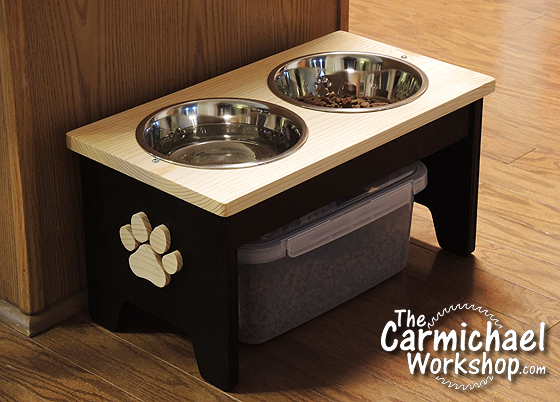 dog water and food bowl stand