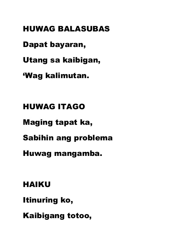 halimbawa ng haiku tungkol sa kalikasan - philippin news collections