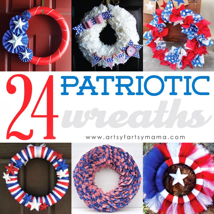 24 DIY Patriotic Wreaths #4thofJuly #wreath