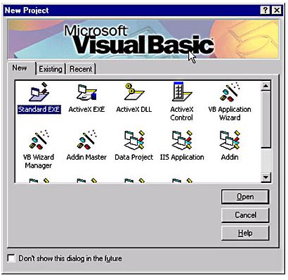 Learn Visual Basic 6: Visual Basic 6 new Project
