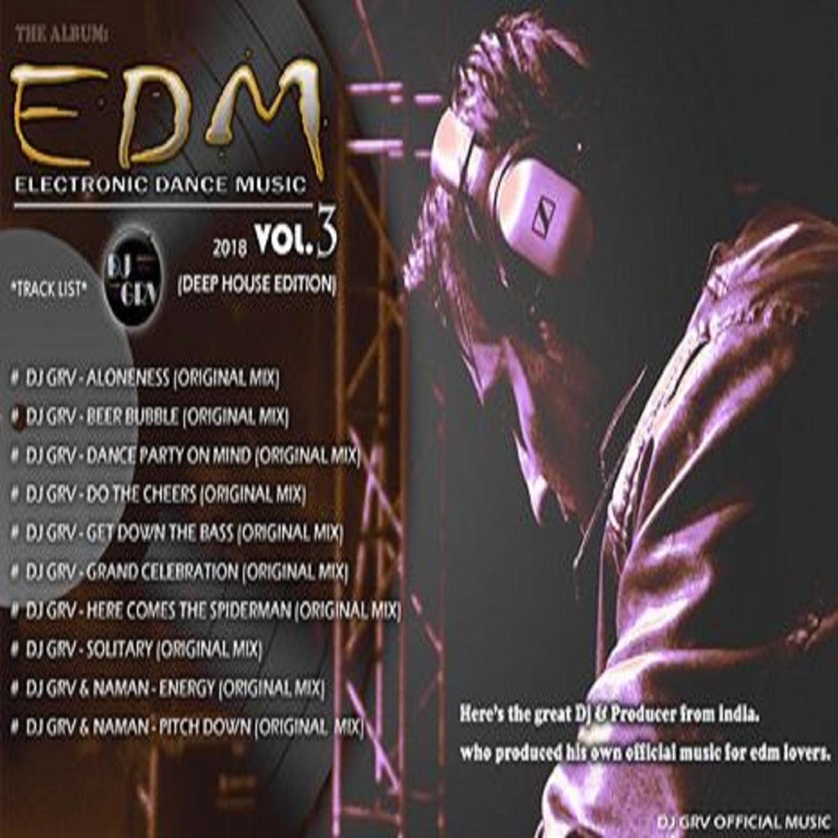 Electronic Dance Mucic Vol.3 (Deep House Edition) DJ GRV Indian Dj Remix IDR Latest