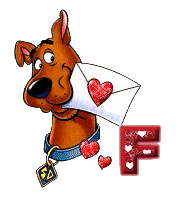 Abecedario Tintineante de Scooby Doo con Carta de Amor.