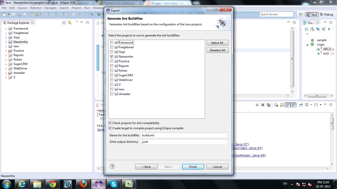 Testing Is My Passion: Generating the build.xml file with screenshots