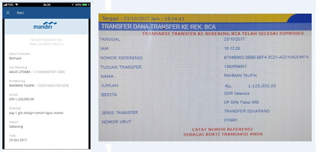 Bukti Transfer Jasa Desain Rumah
