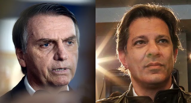 Bolsonaro cai para 56% dos votos válidos e Haddad sobe para 44%