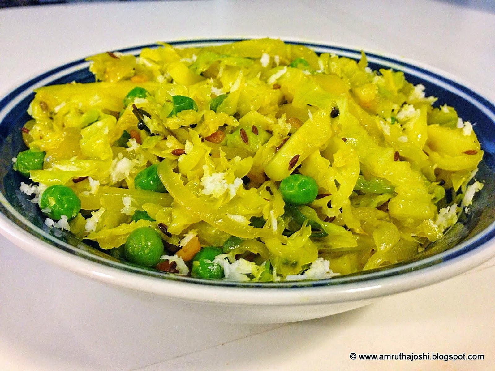 Ammus Veggie Ventures CABBAGE FRY PATTA GOBI KI SABJI