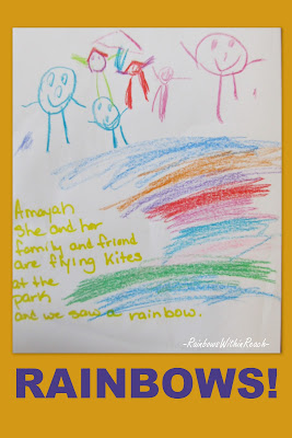 photo of: child's drawing, rainbow drawing, preschool, Head Start, fine motor development