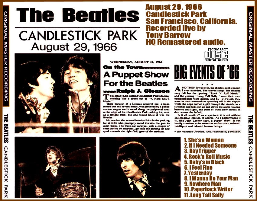 The Beatles live CANDLESTICK PARK SF 1966