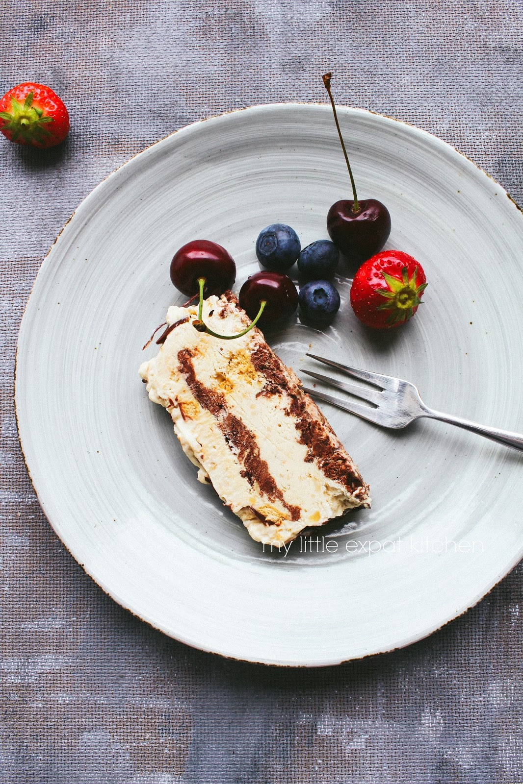 My Little Expat Kitchen Chocolate, hazelnut and crushed meringue ice