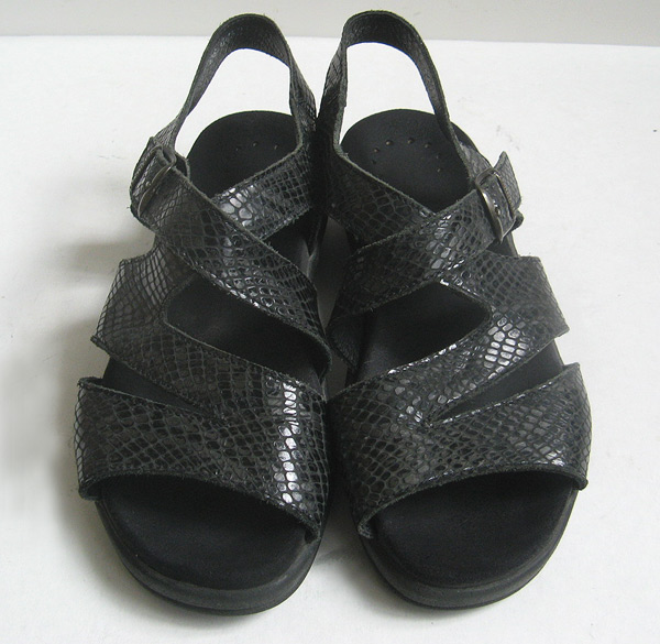 MEPHISTO BLACK LEATHER SANDALS WOMENS SIZE 37 SIZE 7