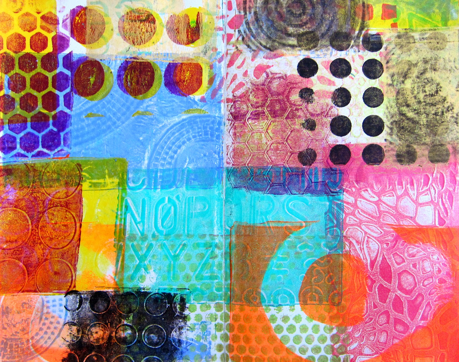 Printing with Gelli Plates - Red Art - Crafts