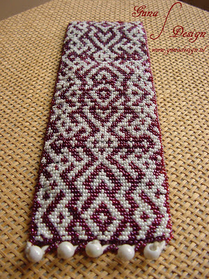 Bracelet Lielvardes Belt in peyote stitch by Gunadesign