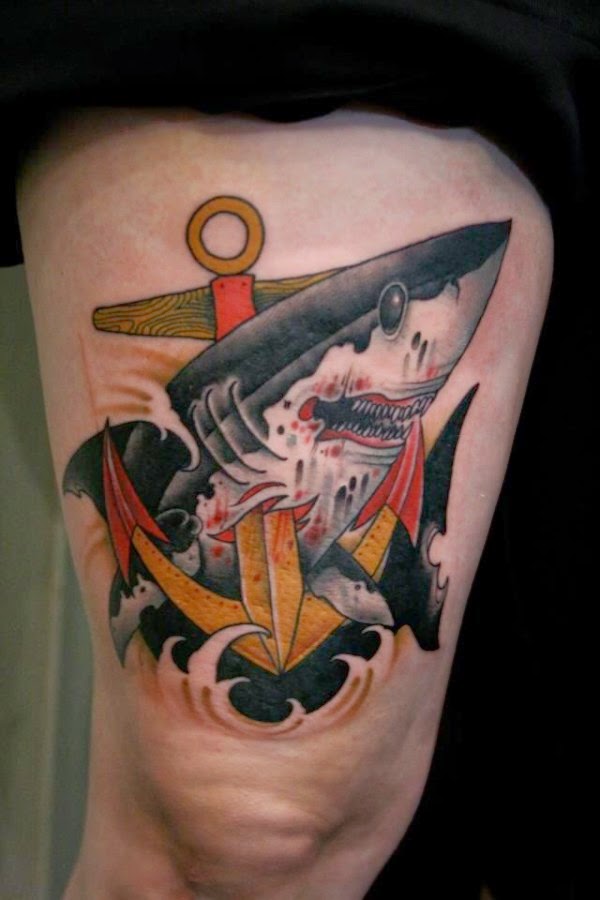 Várias Tatuagens De Tubarão Desenho de Tatuagens
