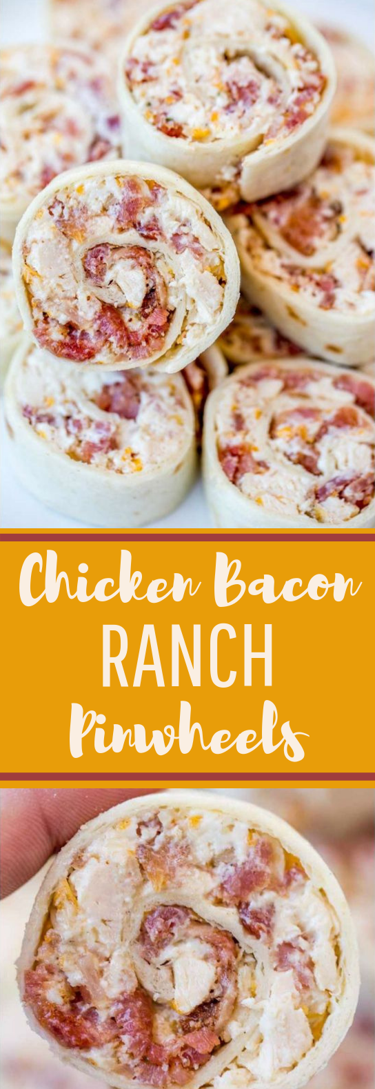 Chicken Bacon Ranch Pinwheels #appetizer #partyfood