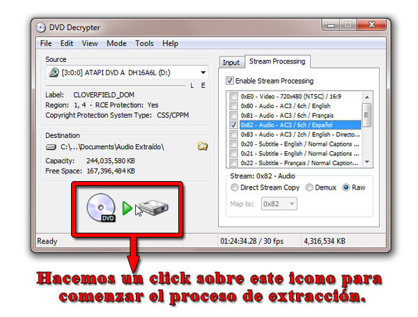 DVD Decrypter + Tutorial (Como extraer el audio a un DVD)