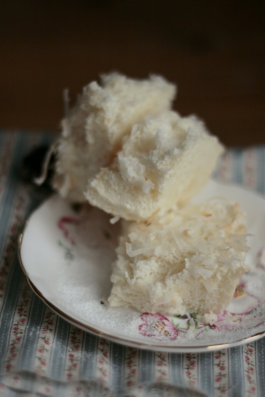 Indigo Scones Angel Food Sheet Cake with Toasted Coconut