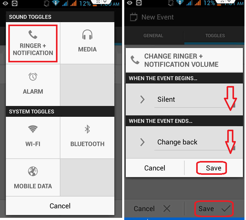 Learn New Things Auto Silence your Android Phone (Auto change back)