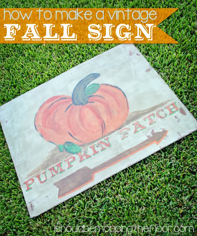 Step-by-step detailed tutorial on how to create a vintage fall sign, using mostly items you may have on hand. 