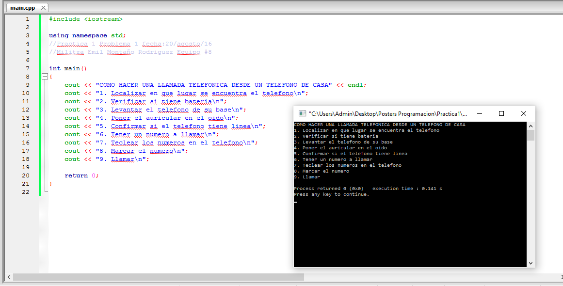 fundamentos de programacion: Practica 1