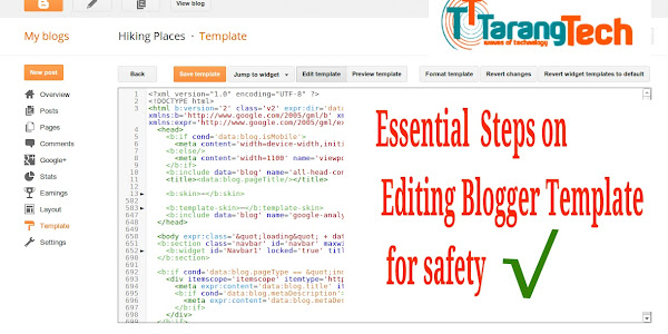 Essential Safety Steps To Follow On Editing Blogger Template