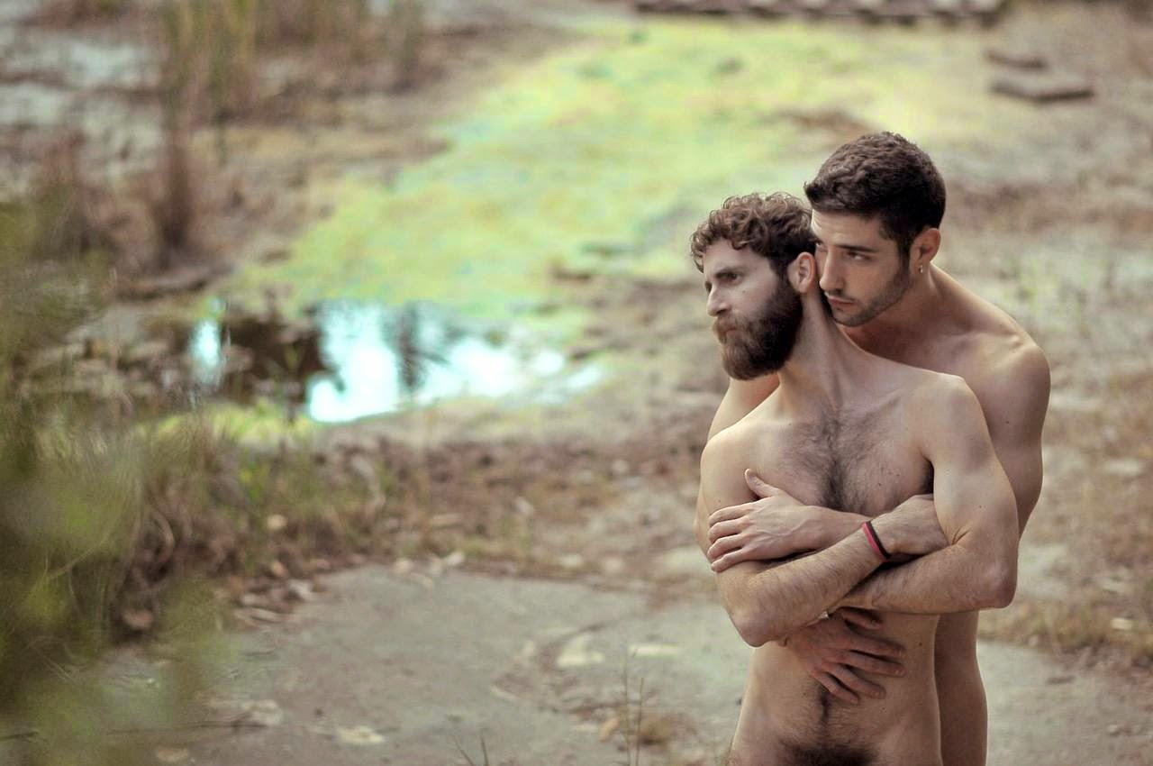 Naked man in green lake by hakan sophie.