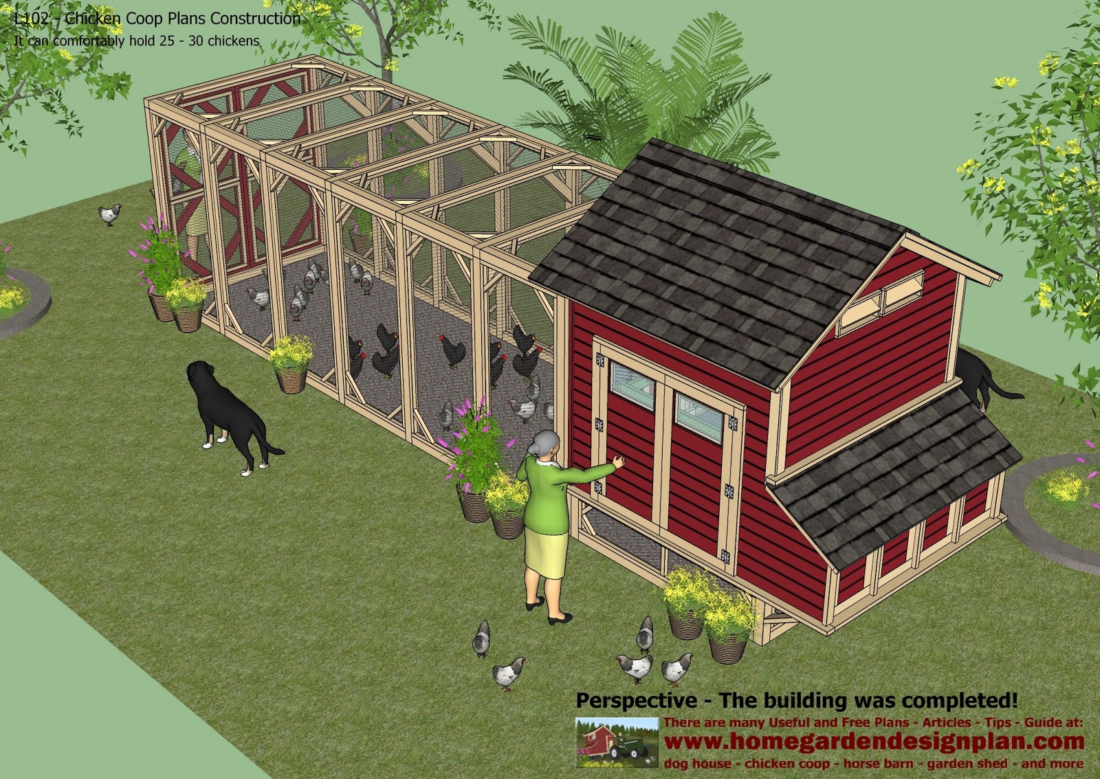L102 Chicken Coop Plans Construction Chicken Coop Design How To Build A