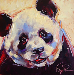 panda painting bear oil paints olga contemporary