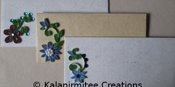 Quilled small cards and envelopes
