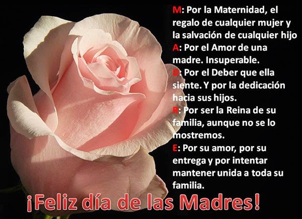 Feliz Dia de las Madres - Rosa para Mama
