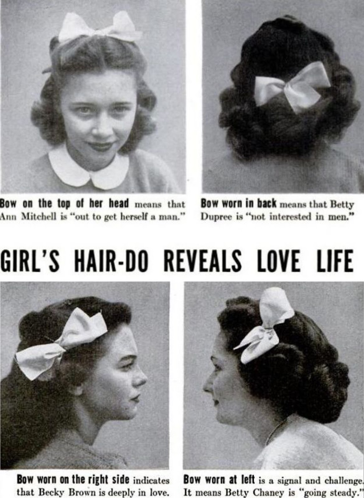 What Does Your Bow Say About Your Beau 1940s Hairstyles Revealed