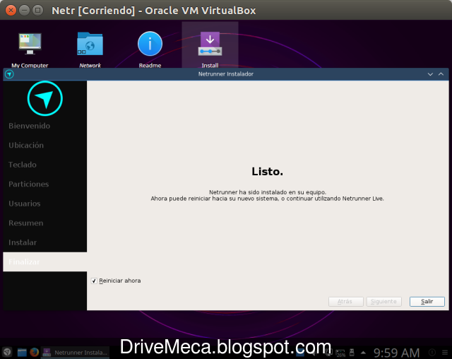 DrivMeca instalando Netrunner Linux paso a paso