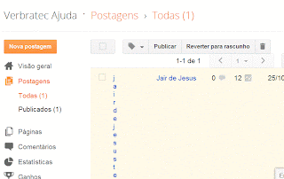 Problemas no blog Problemas no blog