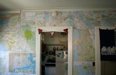 DIY Map Wallpaper Craft