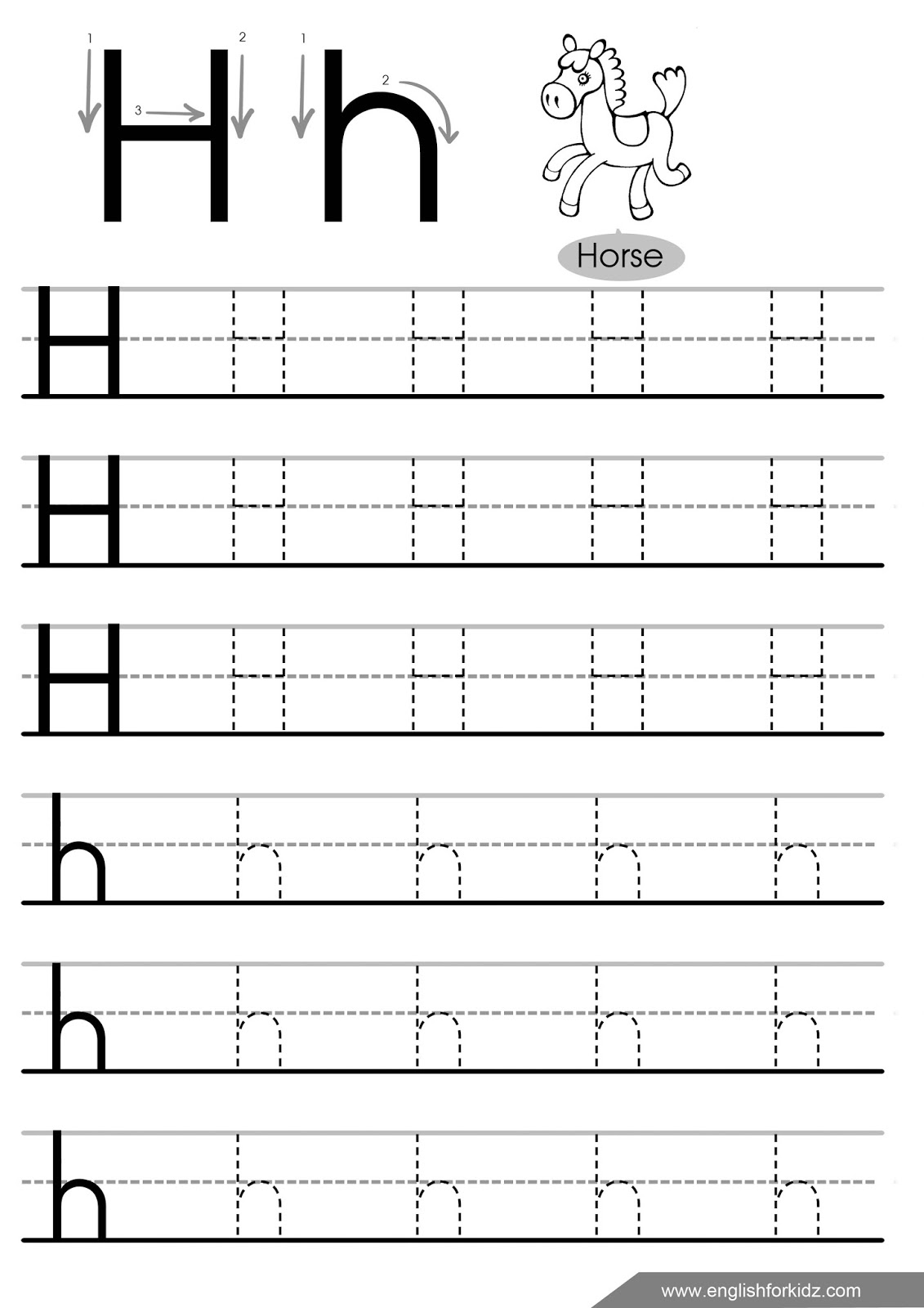 Letter Tracing Worksheets (Letters A J)