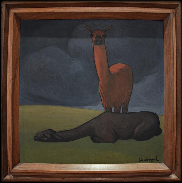 José Sabogal: Oleo sobre lienzo "Las Llamas"