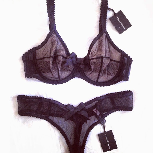 Chantal Thomass black sheer lingerie set