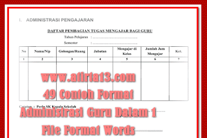 49 Teladan Format Manajemen Guru Dalam 1 File Format Words