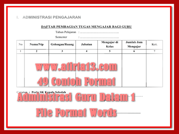 49 Pola Format Manajemen Guru Dalam 1 File Format Words