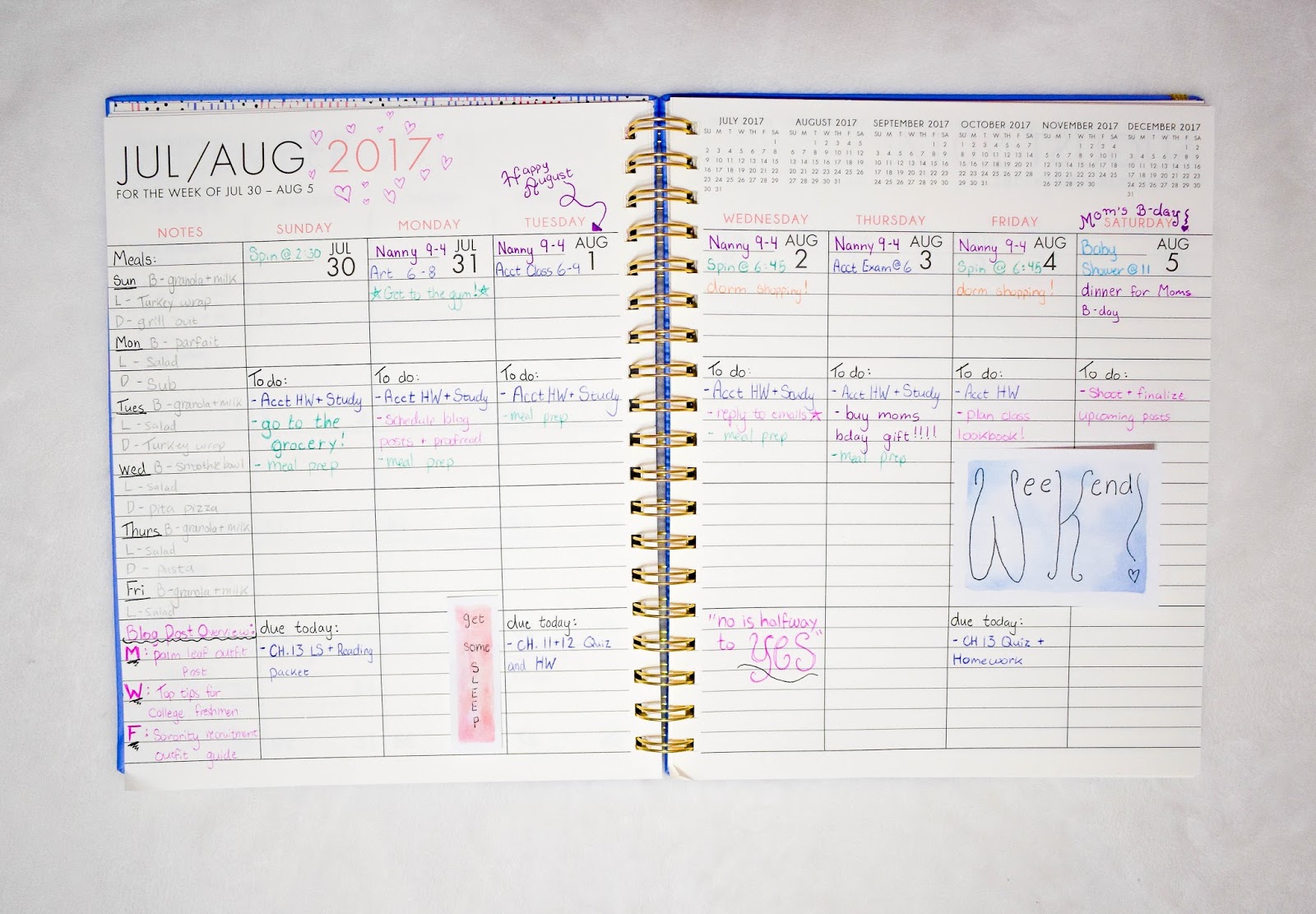 A Dash of Class How To Organize Your Planner