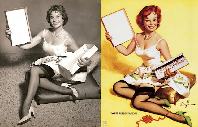 Classic Pin Up Girls Before And After Editing The Real
