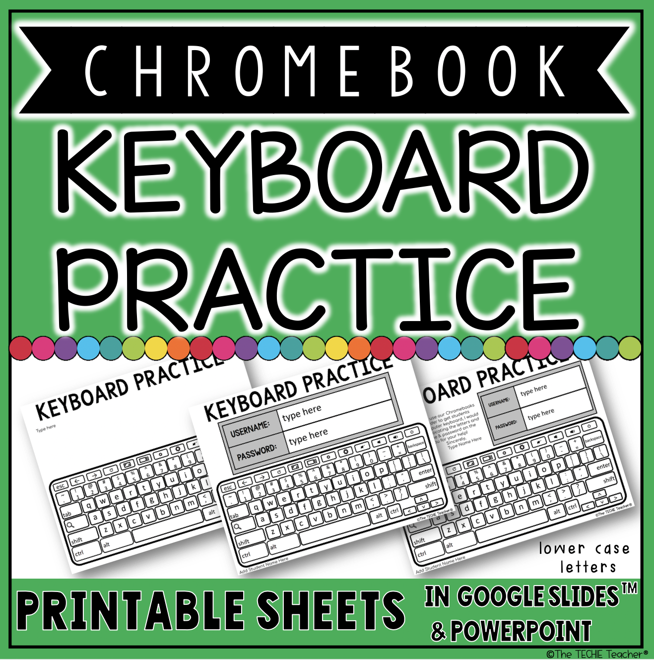 Chromebook Keyboard Practice Sheets
