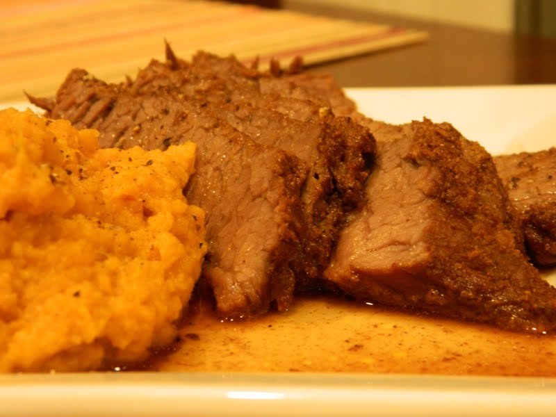 Primal Bites Oven Roasted Beef Brisket with Mashed Sweet Potatoes