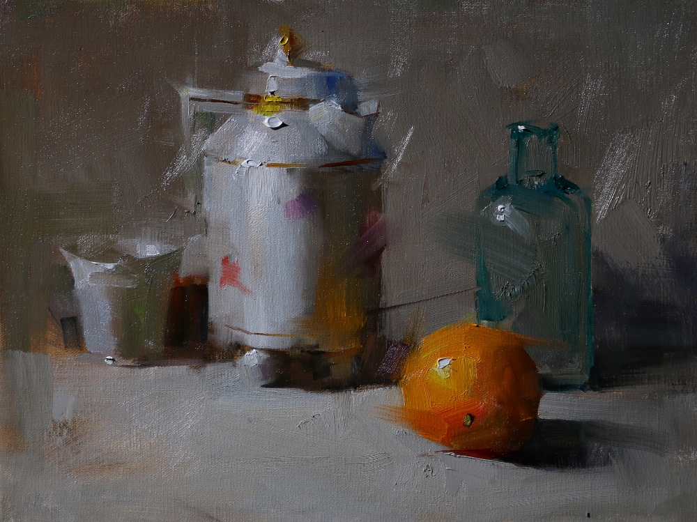 qianghuang, a daily painter "Still life with four objects"