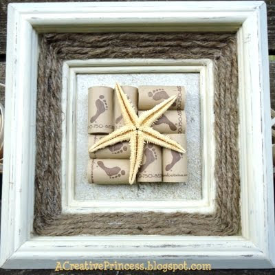creative framing with scrapbook paper